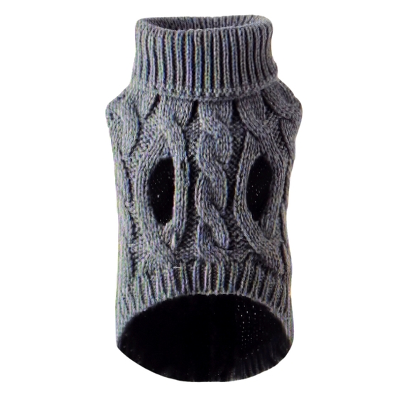 Other - Cozy Knit Pet Sweater for Cats & Dogs -Warm Pullover, Gray, Medium Breed Size L